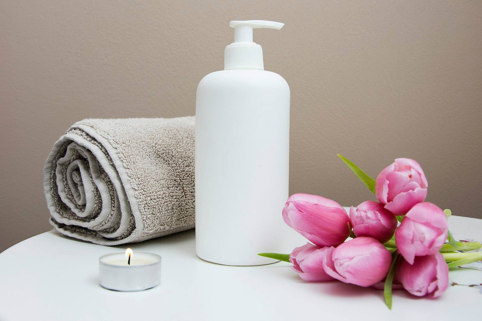 Calm treatment setup with clean towels